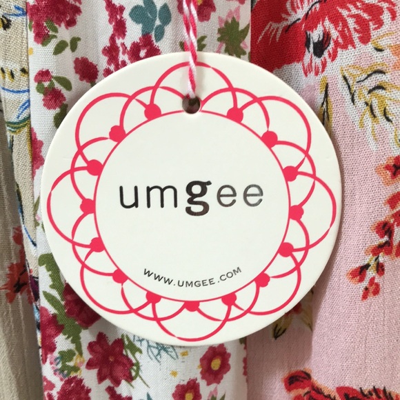 NWT Umgee size Medium sun dress pink florals multi pattern patchwork cute Summer - Picture 3 of 13